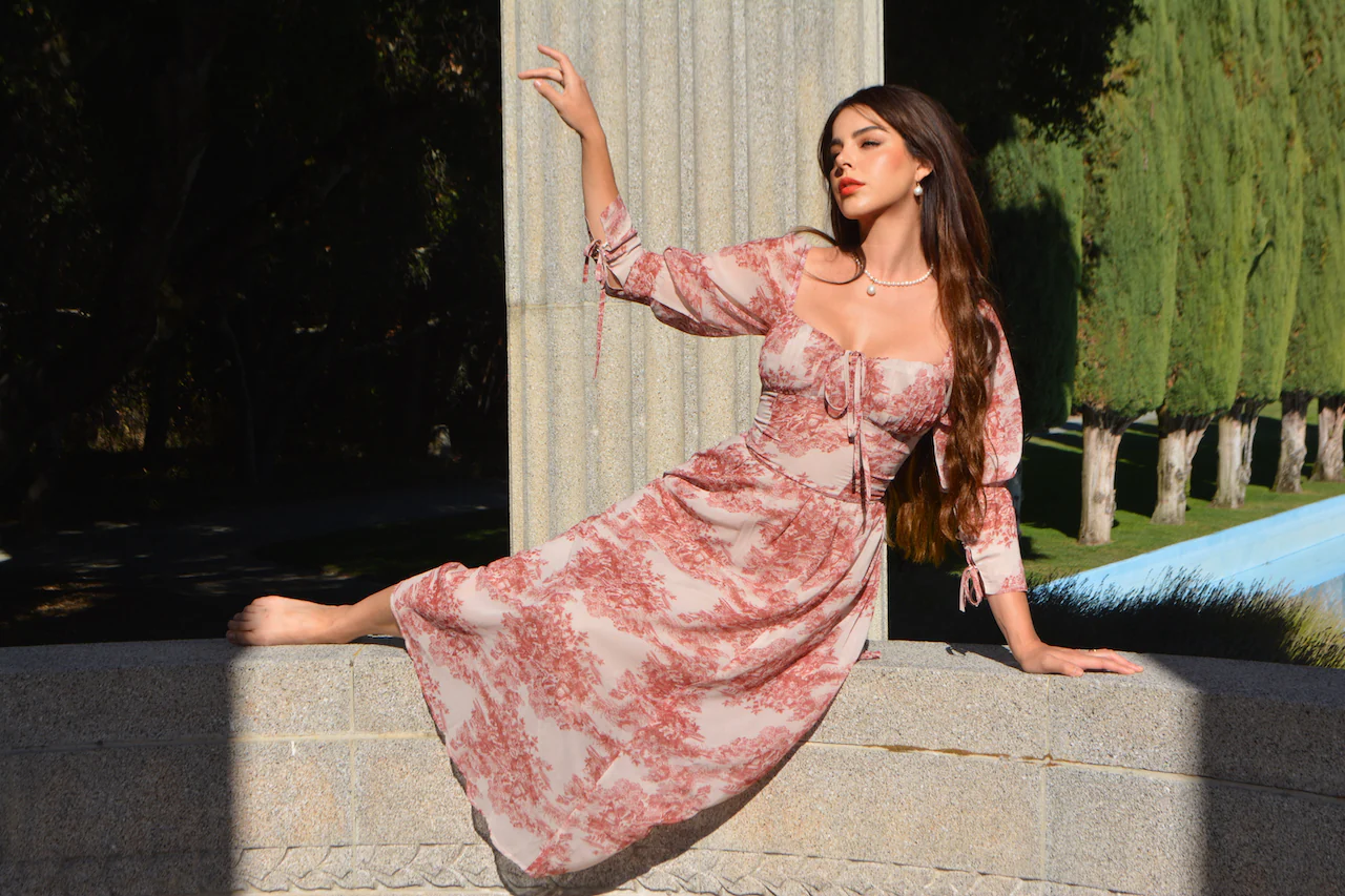 Autumn toile dress - Image 3