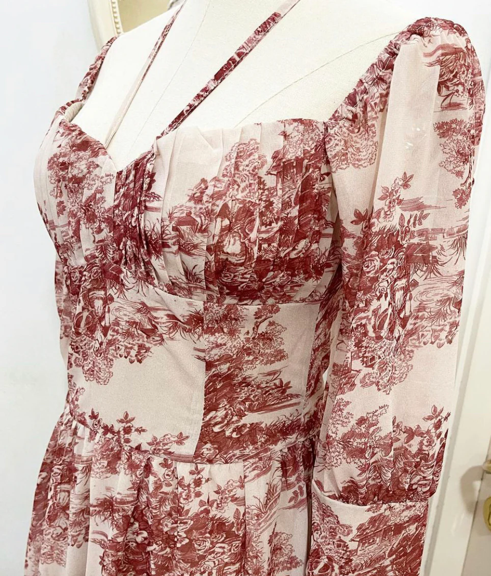 Autumn toile dress - Image 5