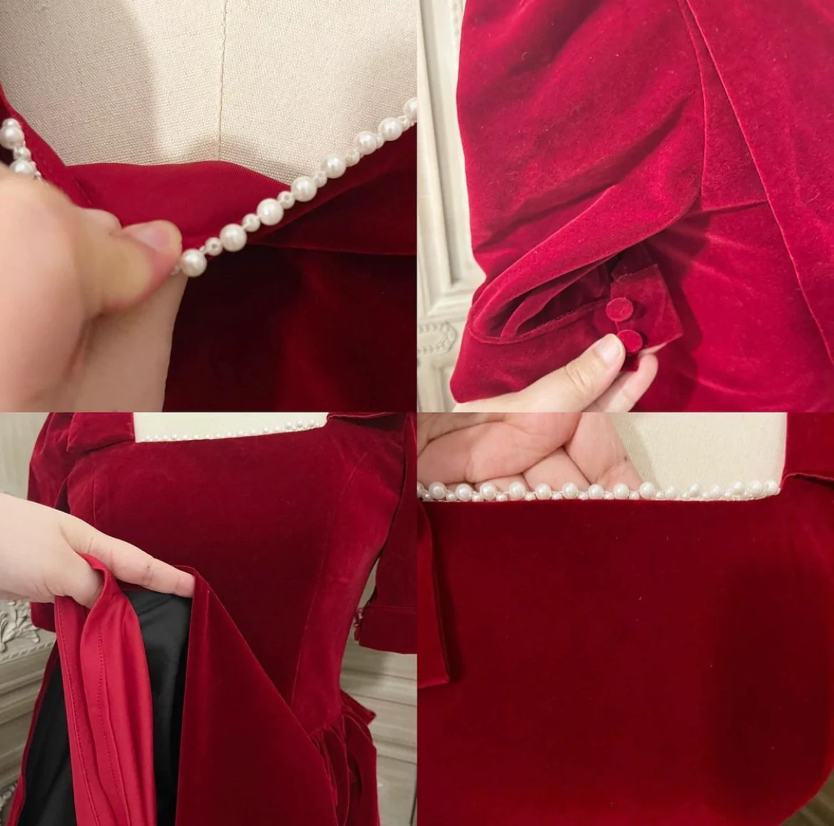 Lady in red dress short sleeves version - Image 9