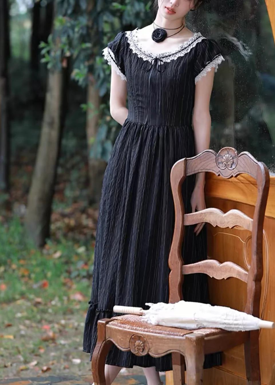 Lil women dress (black/blue) - Image 5