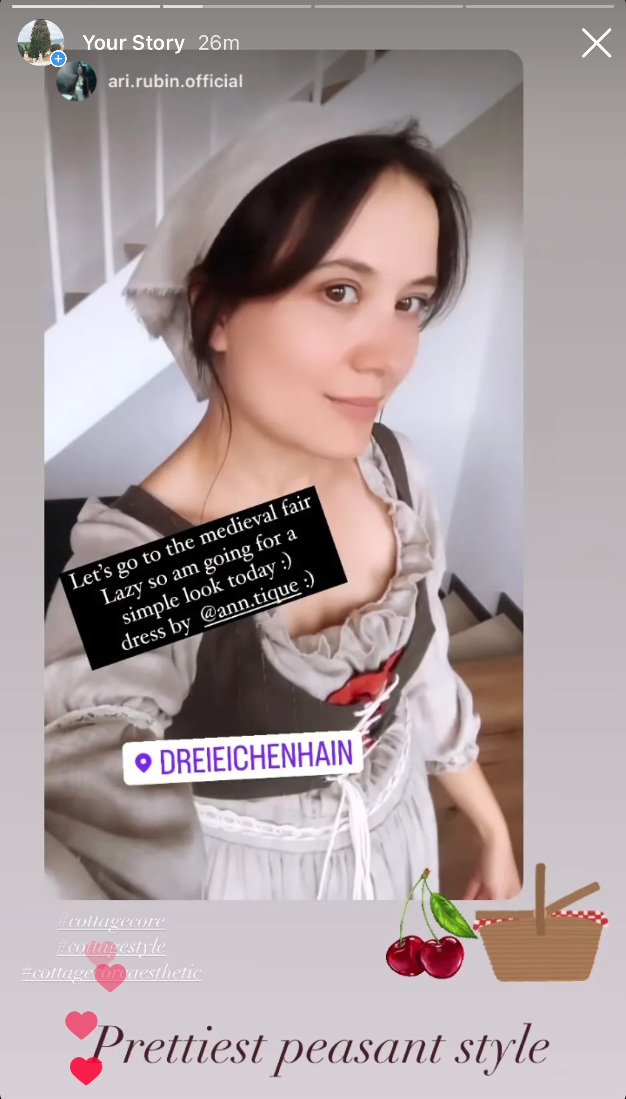 Peasant ensemble (including corset and dress) - Image 3