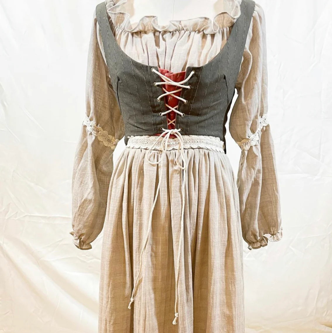 Peasant ensemble (including corset and dress) - Image 5