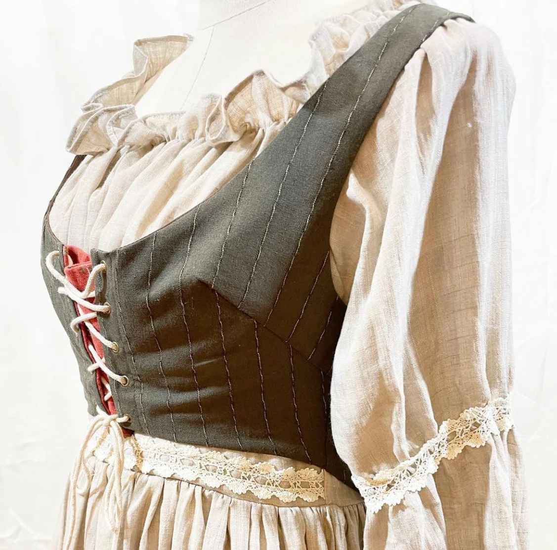 Peasant ensemble (including corset and dress) - Image 6