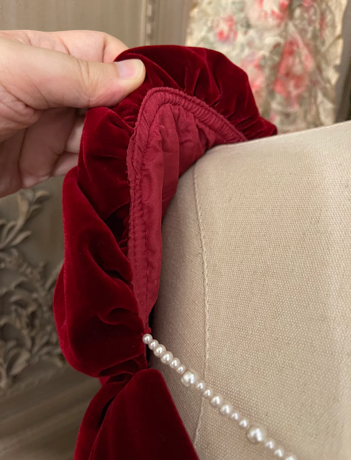 Red velvet party dress deluxe version - Image 12