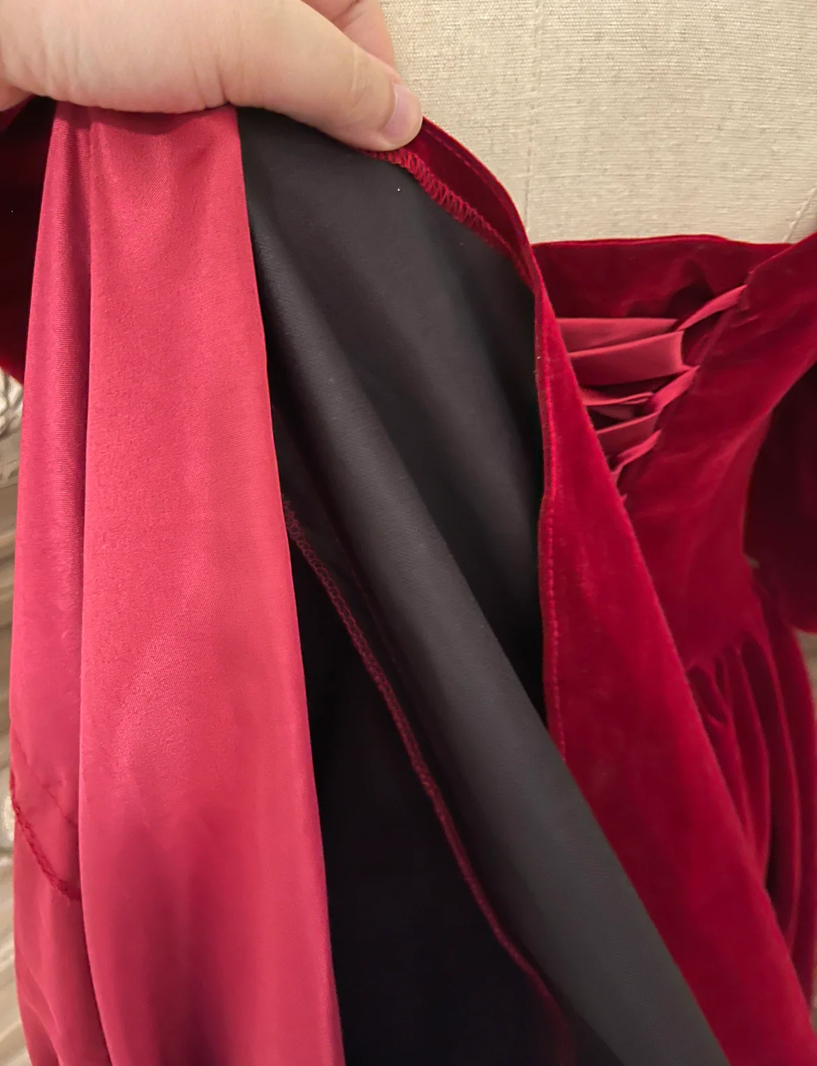 Red velvet party dress deluxe version - Image 13