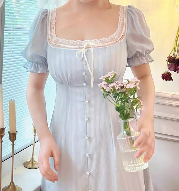 Tranquil blue dress - Image 7