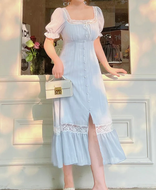 Tranquil blue dress - Image 8