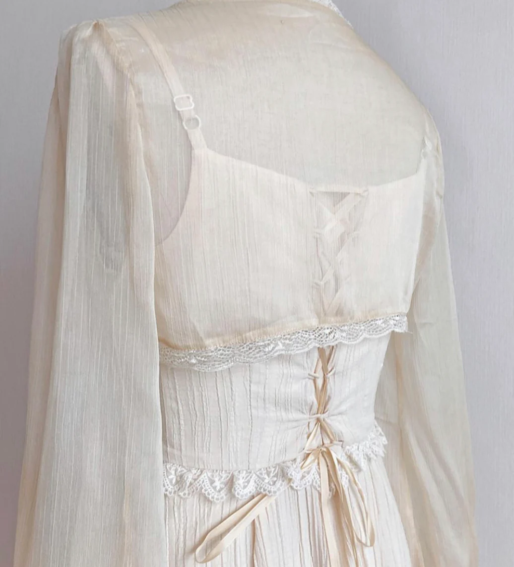 White vinegar corset dress / bolero - Image 7